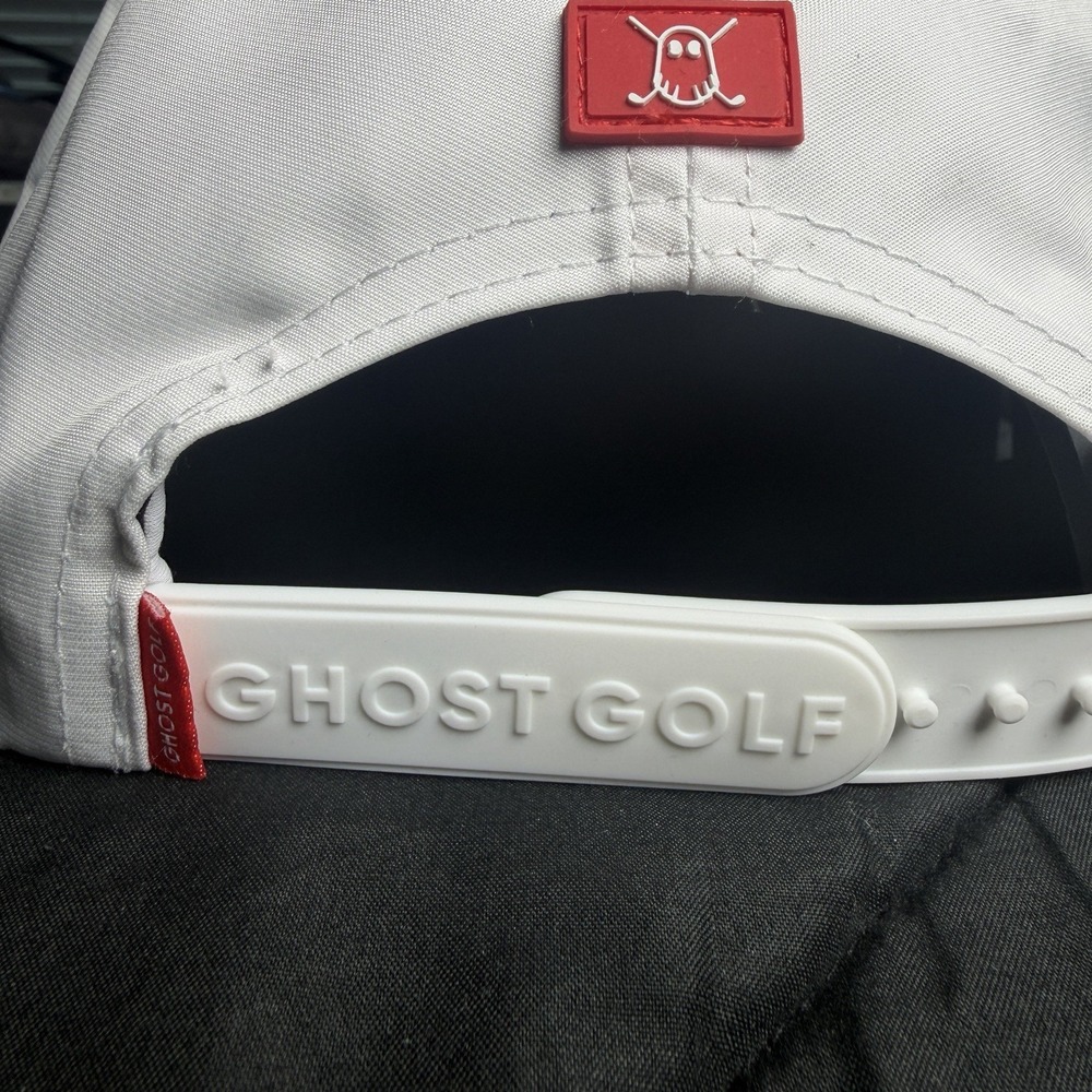 Ghost Golf Retro Golfer Snapback Hat White OSFM Rope Flat Bill Golf Cap - Picture 11 of 16